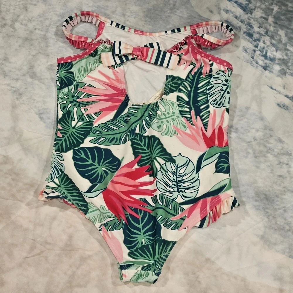 Matilda Jane Enchanted‎ Garden Under The Palms Girls Swimsuit Size 8